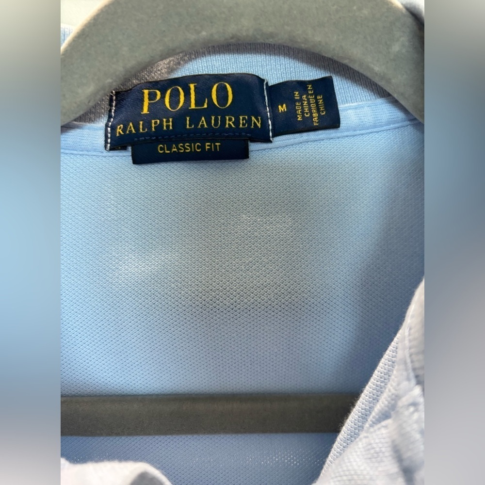 Polo Ralph Lauren Men's Short Sleeve Shirt Blue Golf Collared Size M - Picture 2 of 3